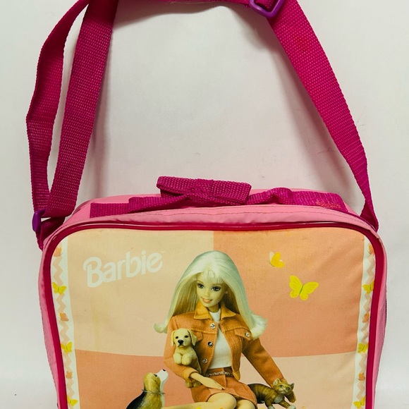 Vintage 1997 — Barbie Thermos Lunch Box Soft Sided Insulated Barbie Lunch Bag - Picture 2 of 5